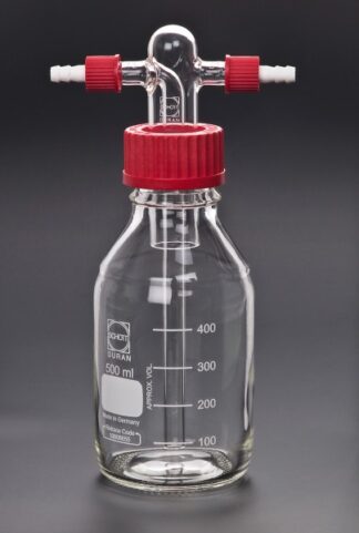 Gasvaskeflaske med GL 45 skrueforbindingssystem-0