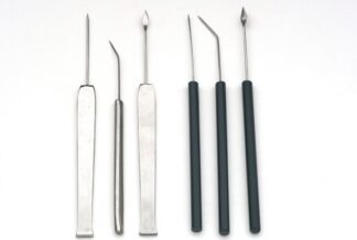 Præparerings nål, 140mm rustfrit stål håndtag, lige, lancetformede-0