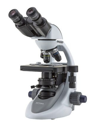 Binokulært mikroskop 1000x, E-PLAN objektiver, bælte drevet bord, X-LED-belysning-0