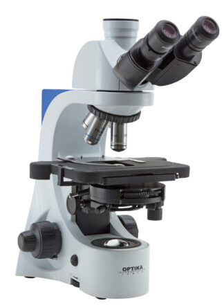Binokulært mikroskop fase kontrast, IOS objektiver bælte drevet bord, med automatisk lys kontrol-0