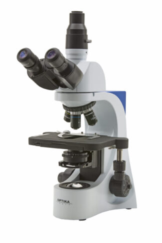 Trinokulært mikroskop, E-PL IOS objektiver, bælte drevet bord-0