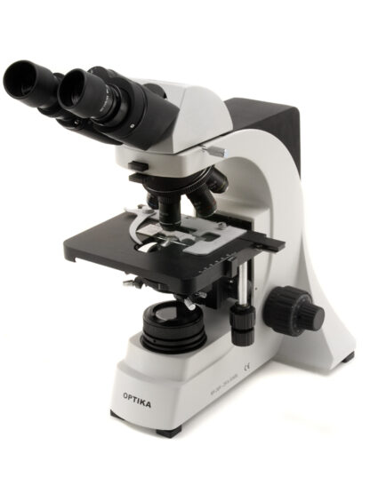 Binokulært mikroskop, Semi-plan objektiver 4x, 10x, 40x, 100x, halogen belysning-0