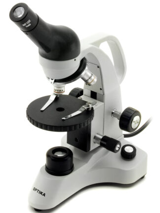 Monokulært mikroskop 400x, LED med genopladeligt batteri, til brug i felten-0