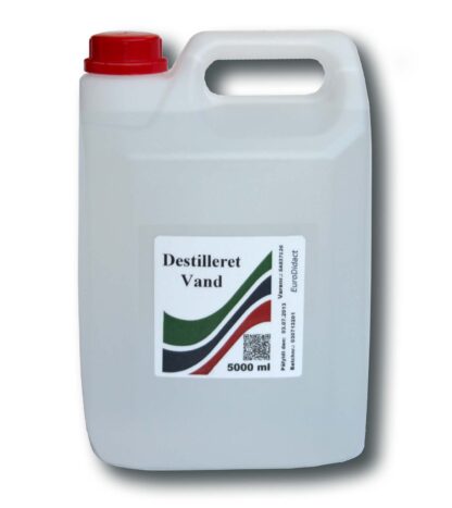 Destilleret vand til bl.a. steril medicin fremstilling, 5 liters dunk-0