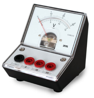 DC Voltmeter, elevinstrument 0-3-15-30 VDC-0