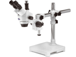 Trinokulært stereo mikroskop 7x ... 45x, overhængs stativ-0
