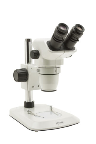 Binokulært zoom stereomikroskop 6,7x ... 45x, simpelt søjle stativ-0