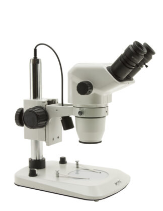 Binokulært zoom stereomikroskop 6,7x ... 45x, stander med X-LED direkte og LED transmitteret belysning-0