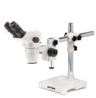 Binokulært zoom stereomikroskop 6,7x ... 45x, simpelt overhængs stativ-0