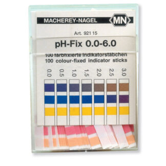 pH - Indicator - Test-Sticks,Measuring Range pH 0.0 - 6.0