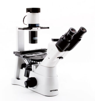 Trinokulært omvendt mikroskop, IOS LWD objektiver, X-LED belysning (Uden mekanisk bord og aluminium boks)-0