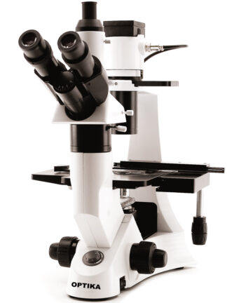 Trinokulær omvendt mikroskop, IOS LWD objektiver, X-LED-belysning-0