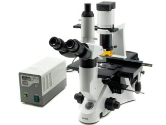 Inverteret trinokulært EPI fluorescens mikroskop HBO belysningssystem-0