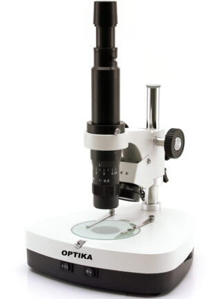 Målings monozoom mikroskop 7x ... 45x, direkte & transmitteret belysning-0