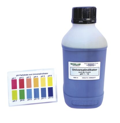 pH-indikator, universal, flydende, grøn, med farveskala 100, 250 eller 1000 mL - Billede 3